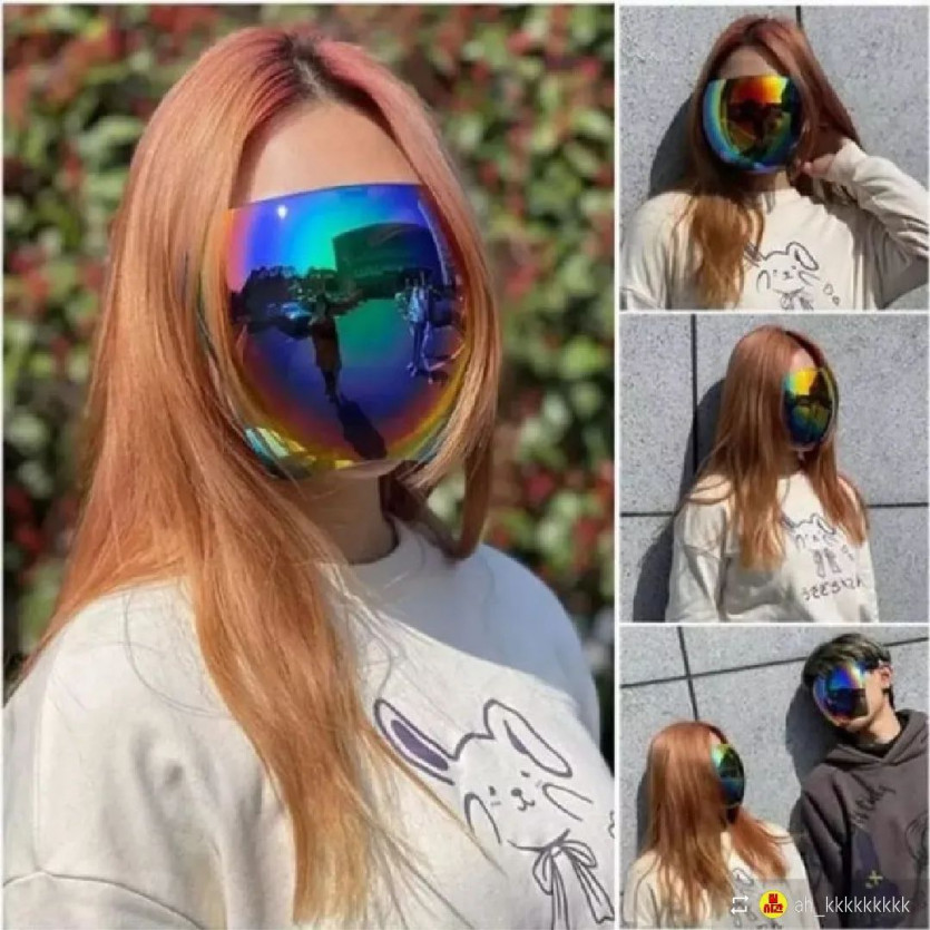 [유머] 안면 마스크에 선그리 기능!? -  와이드섬